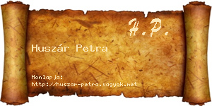 Huszár Petra névjegykártya